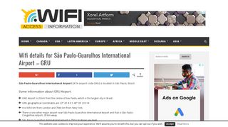 Wifi details for São Paulo-Guarulhos International Airport - GRU - Your ...