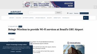 Boingo Wireless to provide Wi-Fi services at Brazil's GRU Airport