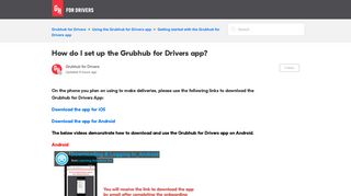 How do I set up the Grubhub for Drivers app? – Grubhub for Drivers