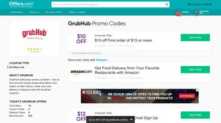 $10 off GrubHub Promo Codes & Coupons (Feb. 2019) - Offers.com