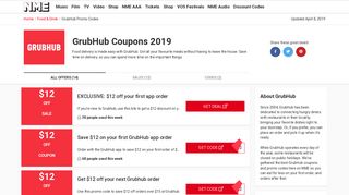 GrubHub Coupons & Promo Codes for February 2019 - Valid ...