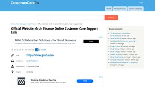 Official website: Gruh Finance Online Customer Care Support Link ...