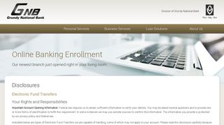 Online Banking Enrollment - Grundy National Bank