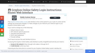 Gryphon Online Safety Login: How to Access the Router Settings ...