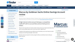 Marcus by Goldman Sachs Online Savings Account review | finder.com