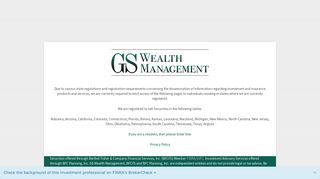 GS Wealth Management: Welcome to Our Web Site