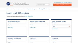 Log in to all GS1 services - GS1 Australia