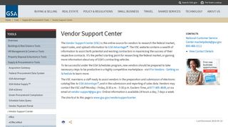 Vendor Support Center | GSA