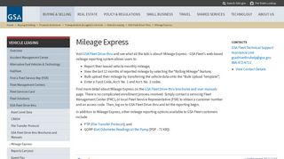 Mileage Express | GSA
