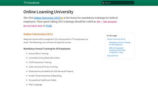 TTS Handbook - Online Learning University