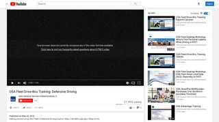 GSA Fleet Drive-thru Training: Defensive Driving - YouTube