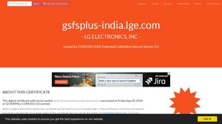 gsfsplus-india.lge.com by LG Electronics, INC with 2 alternative names ...