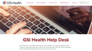 GSI Health Help Desk - GSI Health