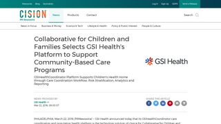 Collaborative for Children and Families Selects GSI Health's Platform ...
