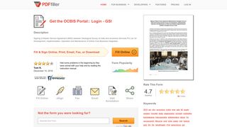 Fillable Online OCBIS Portal:: Login - GSI Fax Email Print - PDFfiller