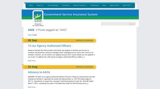 AAO – Government Service Insurance System - GSIS