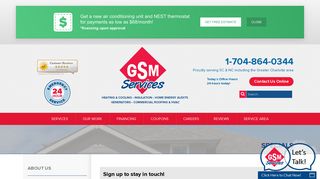 Sign up for Specials - GSM Services