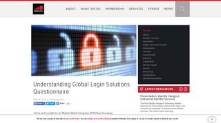 Understanding Global Login Solutions Questionnaire - Identity - GSMA