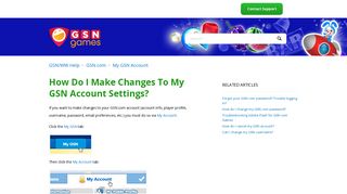 How do I make changes to my GSN account settings? – GSN/WW Help