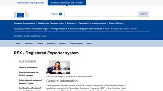 REX - Registered Exporter system - European Commission