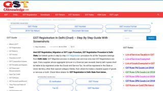GST Registration in Delhi (dvat) - Step by Step Guide with Screenshots