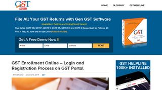 GST Enrollment Online - Login and Registration Process on GST Portal