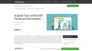 A Quick Tour of the GST Portal and Enrolment - QuickBooks