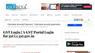 GST Login | A GST Portal Login for gst gst.gov.in - GSTSEVA