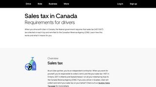 Sales Tax (HST and GST) | Instructions For Drivers | Uber