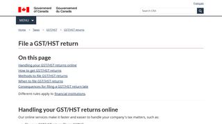 File a GST/HST return - Canada.ca