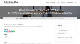 #GST Puduchery State VAT Website http://gst.puducherry.gov.in/ by ...