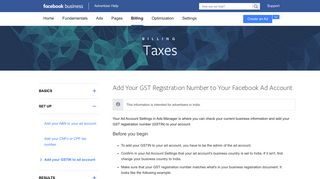 Add Your GST Registration Number to Your Facebook Ad Account ...