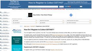 TaxTips.ca - How do I register to collect GST/HST?