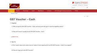 Cash - GST Voucher