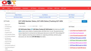 GST ARN Number Status, GST ARN Status ... - GST CAknowledge