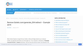 Remove Gstatic.com/generate_204 redirect - Updated 2018