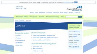 Useful links - Guy's and St Thomas' NHS Foundation Trust