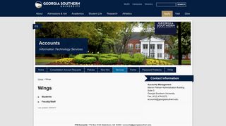Wings | Accounts | Georgia Southern University