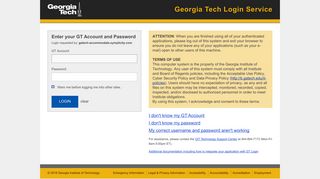 GT | GT Login - What type of user are you? | Accommodate - Symplicity