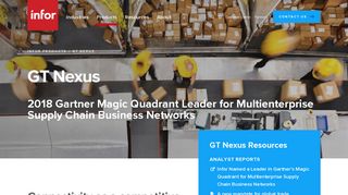 GT Nexus | Supply Chain Network | Infor