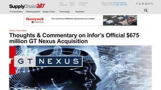 Thoughts & Commentary on Infor's Official $675 million GT Nexus ...