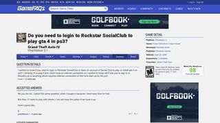 Do you need to login to Rockstar SocialClub to play gta 4 in ps3 ...