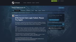 [FIX] Social Club Login Failed, Please Try Again :: Grand Theft Auto IV ...