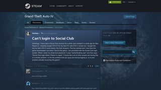 Can't login to Social Club :: Grand Theft Auto IV General Discussions