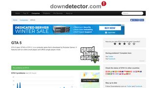 GTA 5 online down? Current problems and outages | Downdetector