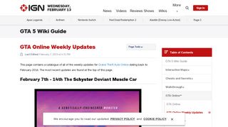GTA Online Weekly Updates - GTA 5 Wiki Guide - IGN