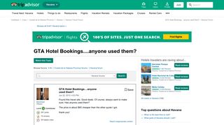 GTA Hotel Bookings....anyone used them? - Havana Forum - TripAdvisor