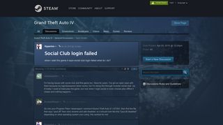 Social Club login failed :: Grand Theft Auto IV General Discussions