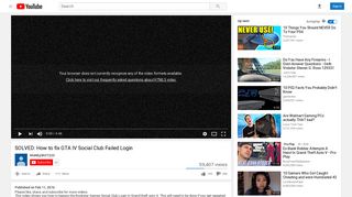 SOLVED: How to fix GTA IV Social Club Failed Login - YouTube