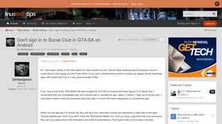 Don't sign in to Social Club in GTA:SA on Android - Mobile Gaming ...